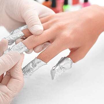 INHDBOX 200 Pcs Nail Polish Remover Foil Wraps