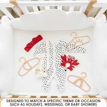 3Pcs Rattan Closet Hanger for Kids Clothes - Baby Clothes Organizer for Kids Hangers Bamboo Room Accessories for Kids Closet Hangers - Childrens Wood Hangers Small Closet Organizer Kids Garment Rack