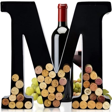 will's Metal Wine Cork Holder - Letters A to Z | Modern Housewarming Gift, Home Bar Decor, Wine Gift...