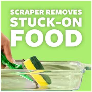 Scotch-Brite Heavy Duty Dishwand Kit, Includes 1 Wand & 7 Refill Pads, Keep Hands Out of the Mess