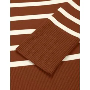 ZESICA Women's Striped Cozy Oversized Pullover Sweater