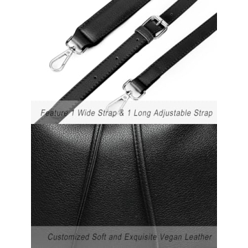 AFKOMST Vegan Leather Bucket Bag Dual Straps Women