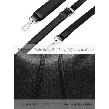 AFKOMST Vegan Leather Bucket Bag Dual Straps Women