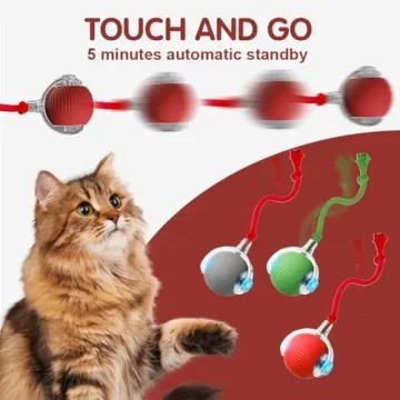 QITELL Interactive Cat Ball Toy for Indoor Cats and Dogs