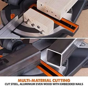 Evolution Power Tools R210CMS Miter Saw - Cuts All Materials