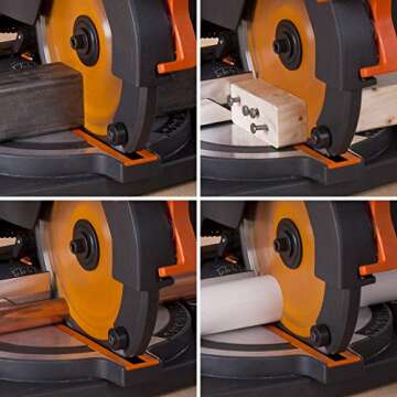 Evolution Power Tools R210CMS Miter Saw - Cuts All Materials