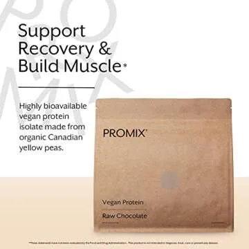 Promix Plant-Based Vegan Protein Powder, Raw Chocolate - 2.5lb Bulk - Pea Protein & Vitamin B-12 - P...