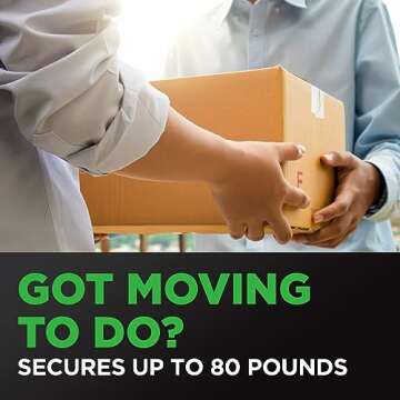 Scotch Tough Grip Packing Tape, Clear, Moving Tape That Secures Boxes up to 80 Pounds, Holiday Shipping Tape for Large Boxes, 1.88 in. x 22.2 yd., 6 Tape Rolls with Dispensers