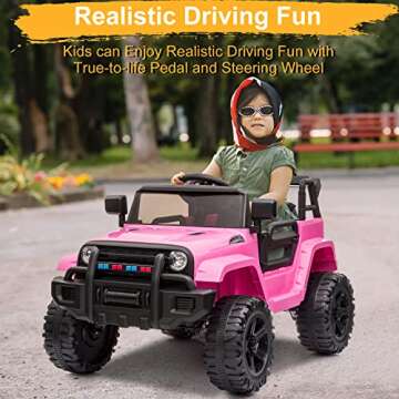 VALUE BOX Kids Ride On Truck 2.4G Remote Control, Kids Electric Ride-on Car 12V Battery Motorized Ve...