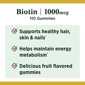 Nature's Bounty Biotin Gummies for Healthy Beauty