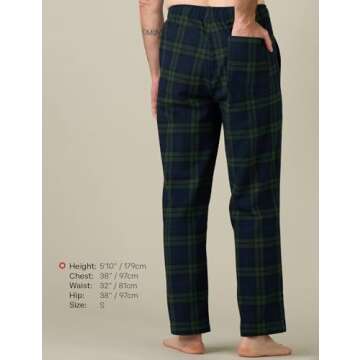 LAPASA Men's Pajama Pants 100% Cotton Flannel Plaid Lounge Soft Warm Sleepwear Pants PJ Bottoms Draw...