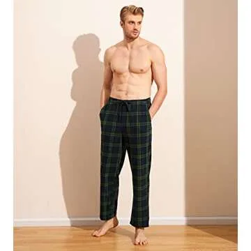 LAPASA Men's 100% Cotton Flannel Pajama Pants with Pockets