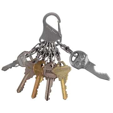 Nite Ize KeyRack Locker Steel S-Biner - Heavy-Duty Carabiner Clip for Keys - Small S-Biner MicroLocks for Key Holders - Stainless Steel Keychain Accessories & Organizers