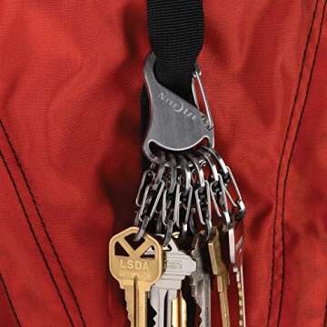 Nite Ize KeyRack Locker Steel S-Biner - Heavy-Duty Carabiner Clip for Keys - Small S-Biner MicroLocks for Key Holders - Stainless Steel Keychain Accessories & Organizers