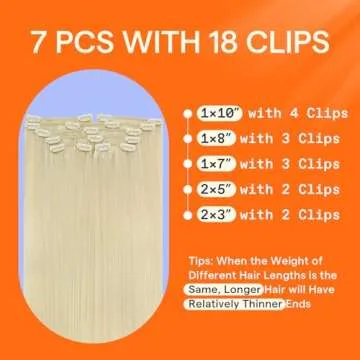 Full Shine Blonde Clip in Hair Extensions Real Human Hair Short Clip in Extensions for Women Triple Weft Blonde Real Hair Extensions Clip in Human Hair Remy Hair Thick Ends 12 Inch 7 Pcs 95 G