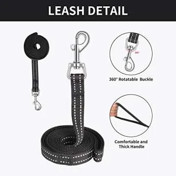 AMTOR Small Dog Harness with Leash Set, No Escape Easy Walk Puppy Harnesses for Training Walking, Step-in Reflective Soft Dogs Vest for XS S Medium Extra-Small Large Sized Dog(Blackwhite,M)