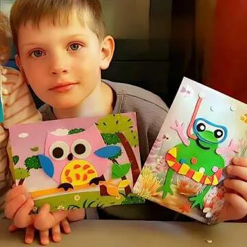 20pcs 3D EVA Foam Sticker Puzzle Game DIY Cartoon Animal Learning Education Toys for Toddler Kids Art Craft Kits (kidslove A)