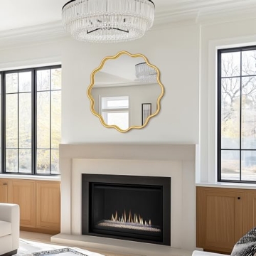 PROHOMEWARE Gold Round Mirror – Elegant 24 Inch Design