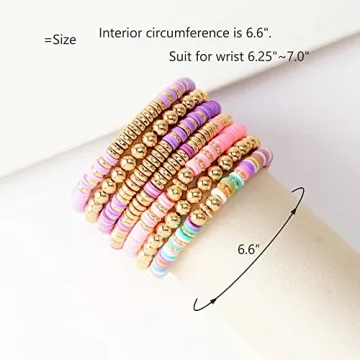 Stylish GOOJIDS Surfer Bead Bracelets Set for Women
