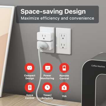 THIRDREALITY ZigBee Smart Plug 4 Pack - Energy Monitoring, ETL Certified, Works with Smart Hubs