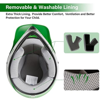 Youth Motocross Offroad Helmet with Goggles and Gloves