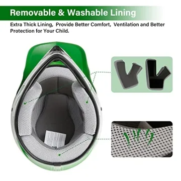 Youth Motocross Offroad Helmet with Goggles and Gloves