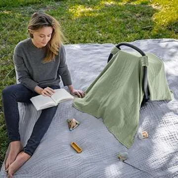 Comfy Cubs Soft Baby Car Seat Cover - Sun & Bug Protection