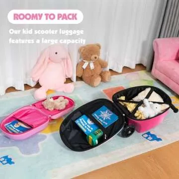 VLIVE Scooter Suitcase for Kids - Fun Unicorn Carry On