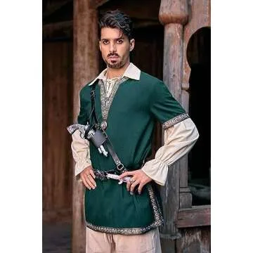 Mens Medieval Knight Tunic for Renaissance and LARP