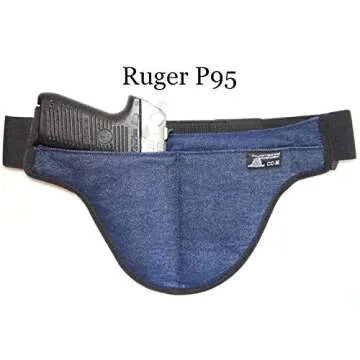 DTOM Denim Possum Pouch Crotch Carry Holster - Medium Size