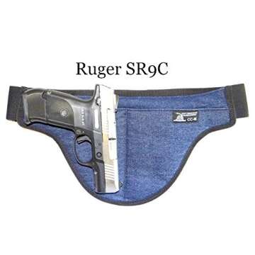 DTOM Denim Possum Pouch Crotch Carry Holster - Medium Size