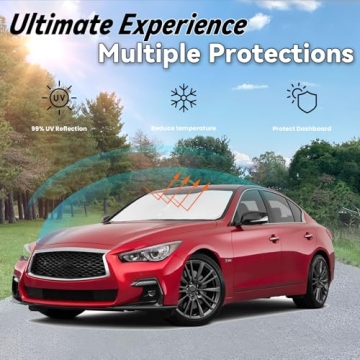 PAIMOHO Windshield Sun Shade for Infiniti Q50 2014-2024