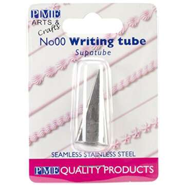 PME Seamless Stainless Steel Supatube Decorating Tip Writer No. 00, Standard, Silver