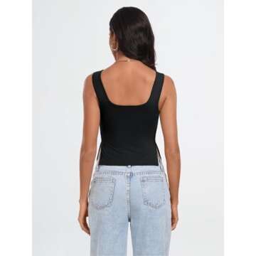 Trendy Queen Womens Going Out Crop Tops Backless Tank Tops Summer Y2k Teen Girls Basics Cute Clothes Black XS
