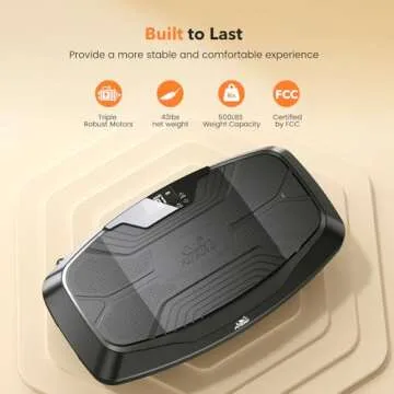 FLYBIRD 4D Vibration Plate 500 LBS Capacity, Oscillation, Linear, Pulsation Vibration Plate Exercise Machine, Triple Motors Vibration Plate for Lymphatic Drainage & Bone Density Building-Black