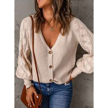 Fashionable MARZXIN Women Long Sleeve Cardigan Sweater