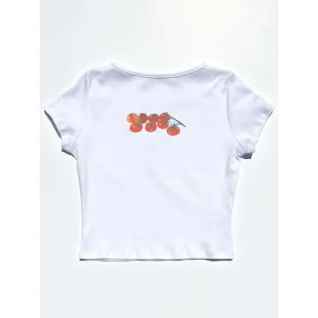 Y2K Women's Graphic Crop Top Soft Stylish Summer Tee