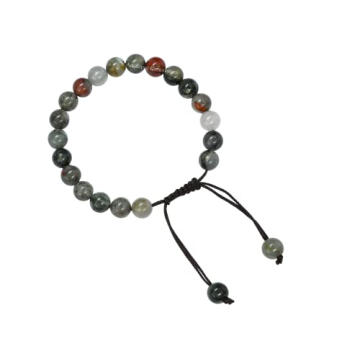 African Bloodstone Adjustable Bracelet for Men & Women