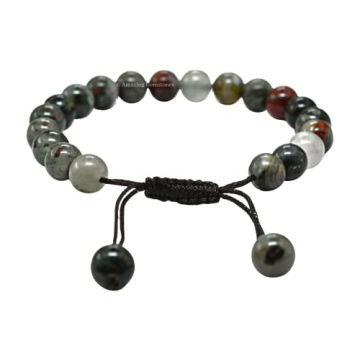African Bloodstone Adjustable Bracelet for Men & Women