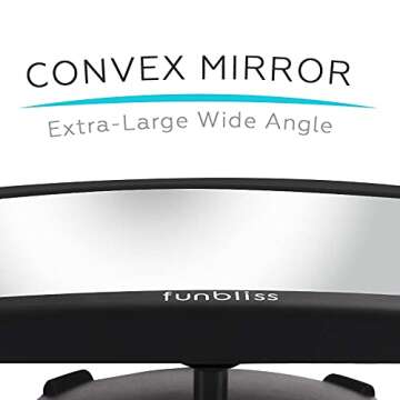 Baby Car Mirror Most Stable Backseat Mirror with Premium Matte Finish Super Clear PMMA Material Mirror Safe, Secure and Shatterproof,Black