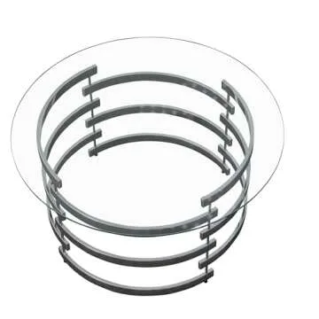 Steve Silver Company Tayside Contemporary Design, Plated Base, Tempered Glass Top, Modern Artistry Cocktail Table, 35" W x 35" D x 18" H, Clear/Chrome