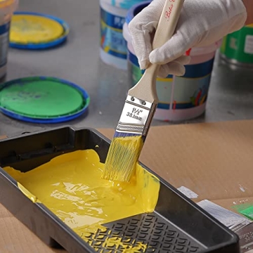 Bates Paint Brushes 6 Pack Premium Wood Handle Brushes