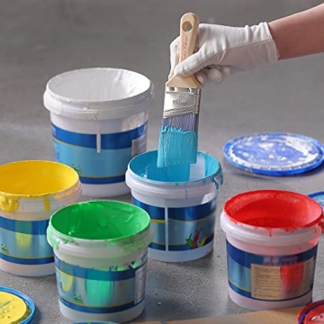 Bates Paint Brushes 6 Pack Premium Wood Handle Brushes