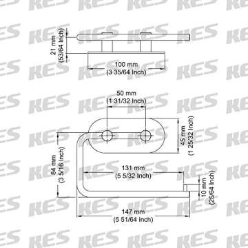 KES Self Adhesive Toilet Paper Holder SUS 304 Stainless Steel Storage Bathroom Kitchen Paper Towel Dispenser Stick On Sticky Tissue Roll Hanger Wall Mount Contemporary Style, Brushed Finish, A7071-2