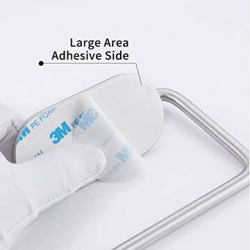 KES Self Adhesive Toilet Paper Holder SUS 304 Stainless Steel Storage Bathroom Kitchen Paper Towel Dispenser Stick On Sticky Tissue Roll Hanger Wall Mount Contemporary Style, Brushed Finish, A7071-2