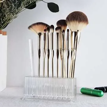 Clear Acrylic Makeup Eyeliner Lip Liner Organizer 26 Spaces