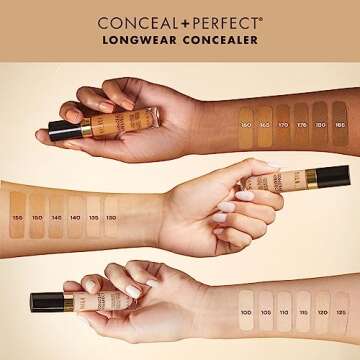 Milani Conceal + Perfect Longwear Concealer - Natural Sand (0.17 Fl. Oz.) Vegan, Cruelty-Free Liquid Concealer - Cover Dark Circles, Blemishes & Skin Imperfections for Long-Lasting Wear