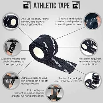 Element 26 Athletic Weight Lifting Tape - Premium Thumb and Finger Protection Tape for Athletes