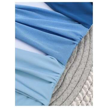 Verdusa Women's Colorblock One Piece Swimsuit Blue