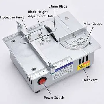 Compact Mini Hobby Table Saw for DIY & Model Crafts
